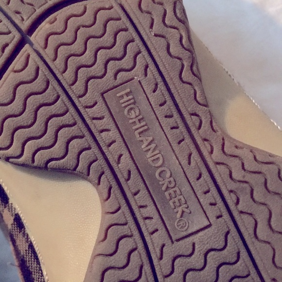 Highland Creek PLAID leather tie loafer flat preppy slip on comfy boat shoes 7.5 - Picture 14 of 16